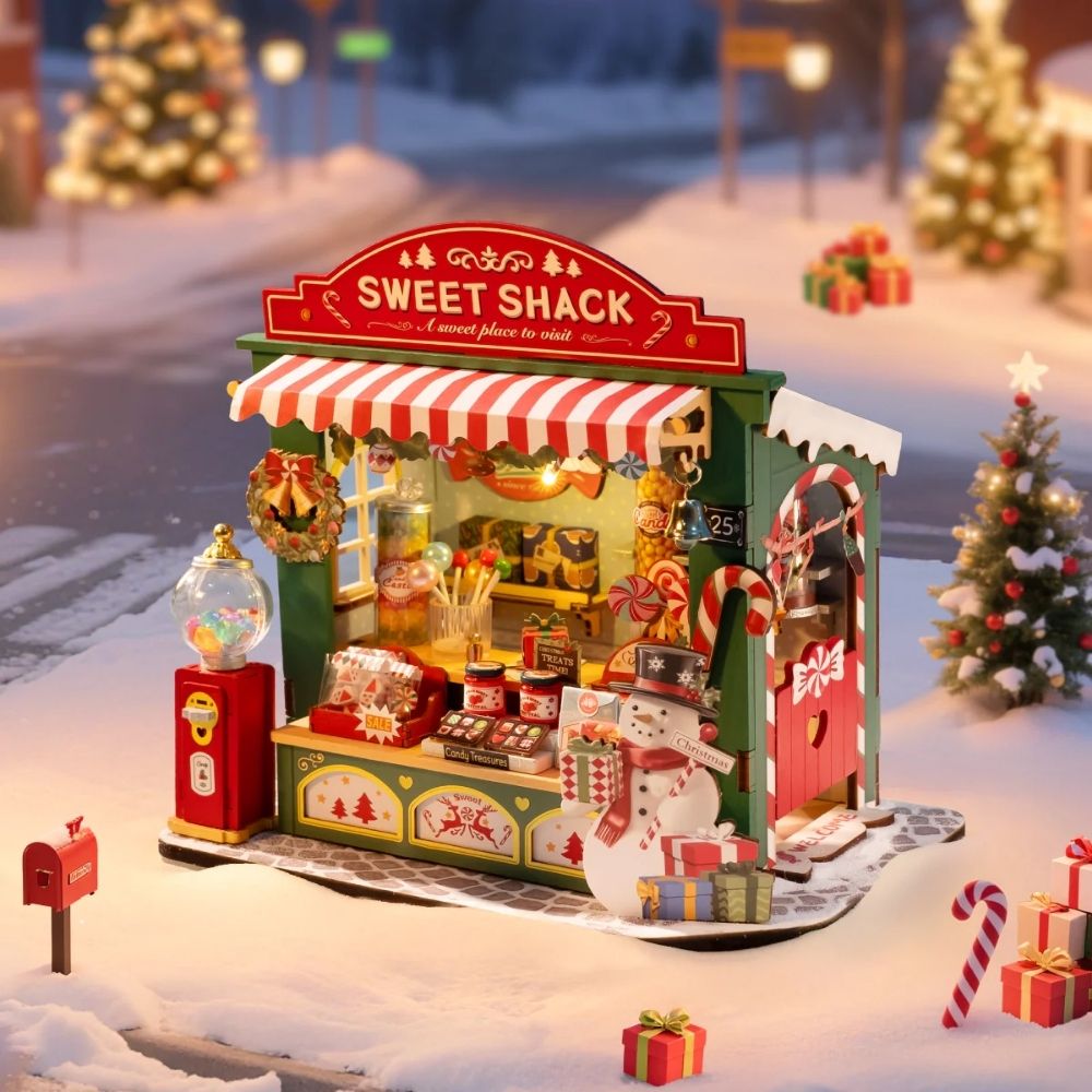 Miniature House - Christmas Candy Stand Figured'Art