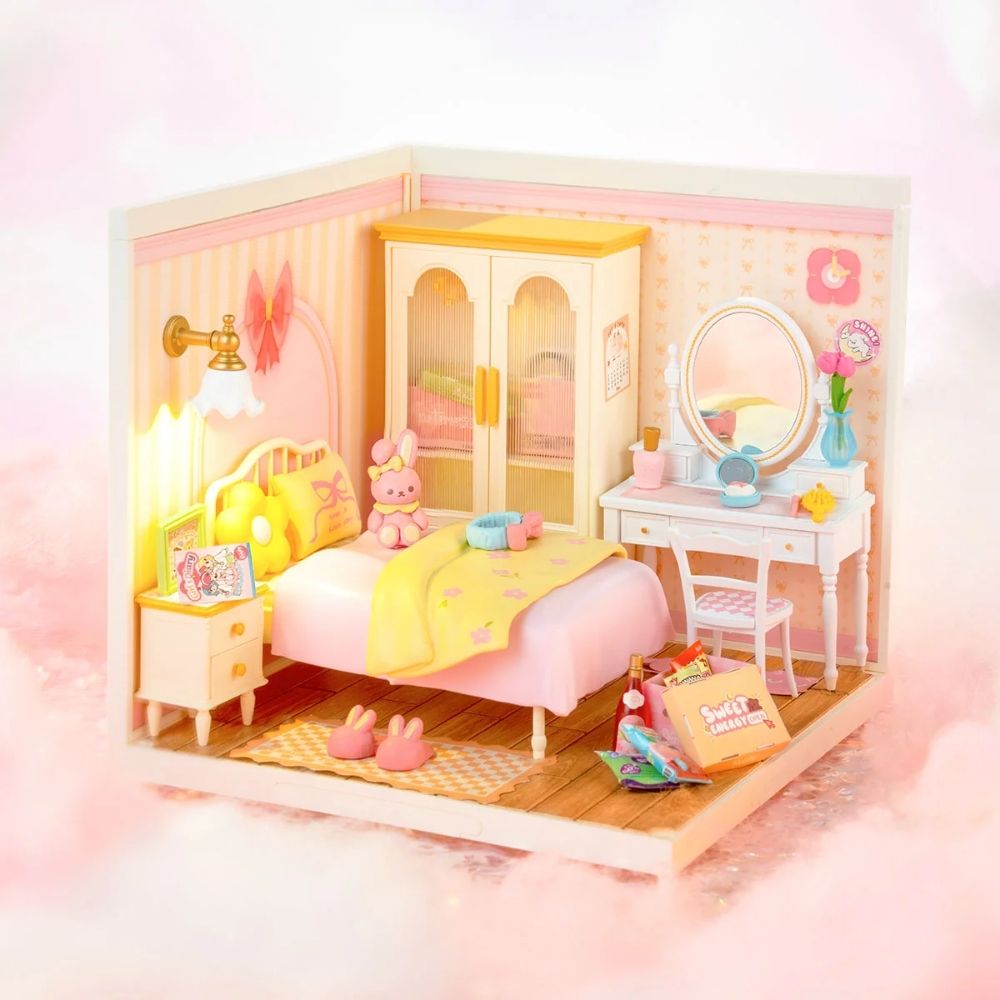 Miniature House - Lovely Pink Bedroom Figured'Art