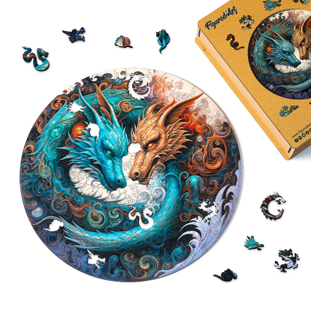Wooden Puzzle - Dual Dragons