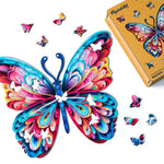 Wooden Puzzle - Beautiful Rainbow Butterfly