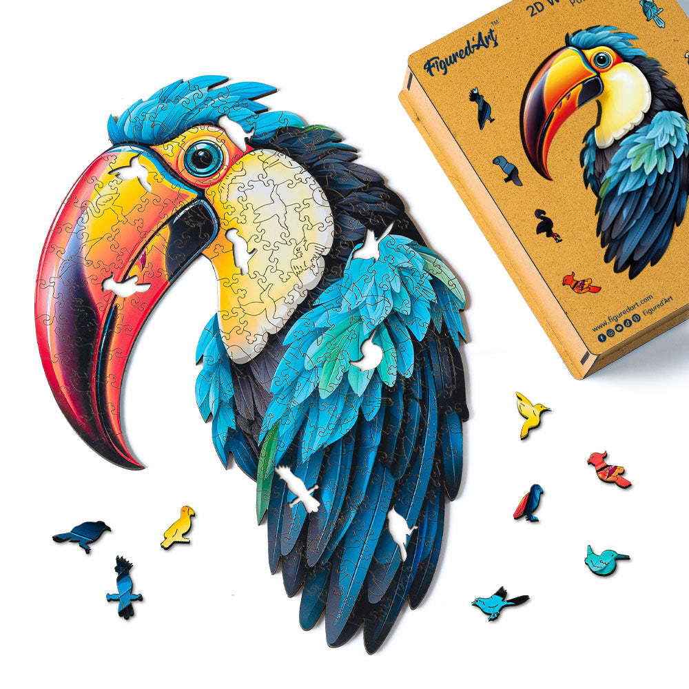 Wooden Puzzle - Colorful Toucan