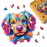 Wooden Puzzle - Colorful Dog Portrait