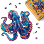 Wooden Puzzle - Colorful Octopus