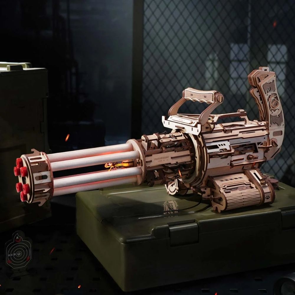 3D Puzzle - Rotating-Barrel Machine Gun Figured'Art