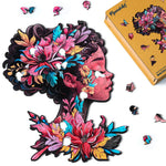 Wooden Puzzle - Floral Woman Portrait