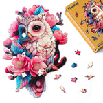Wooden Puzzle - Floral Owl